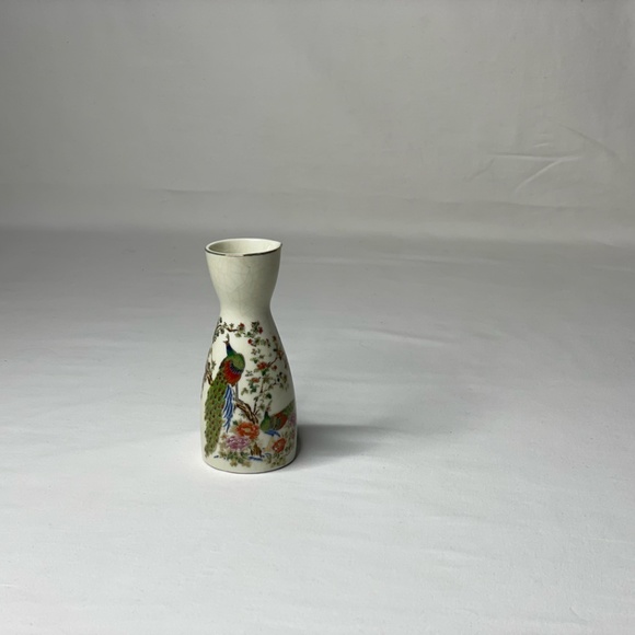 Artmark Vintage Oriental Sake Pitcher - Made in Japan -Peacock Floral Porcelain - Picture 2 of 6
